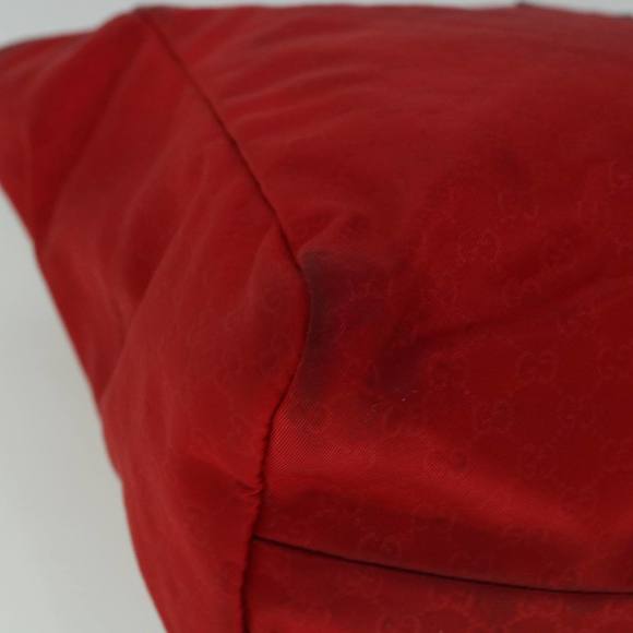 GUCCI Micro GG Canvas Hand Bag Nylon Red 284721 Auth 60139 - Picture 10 of 16